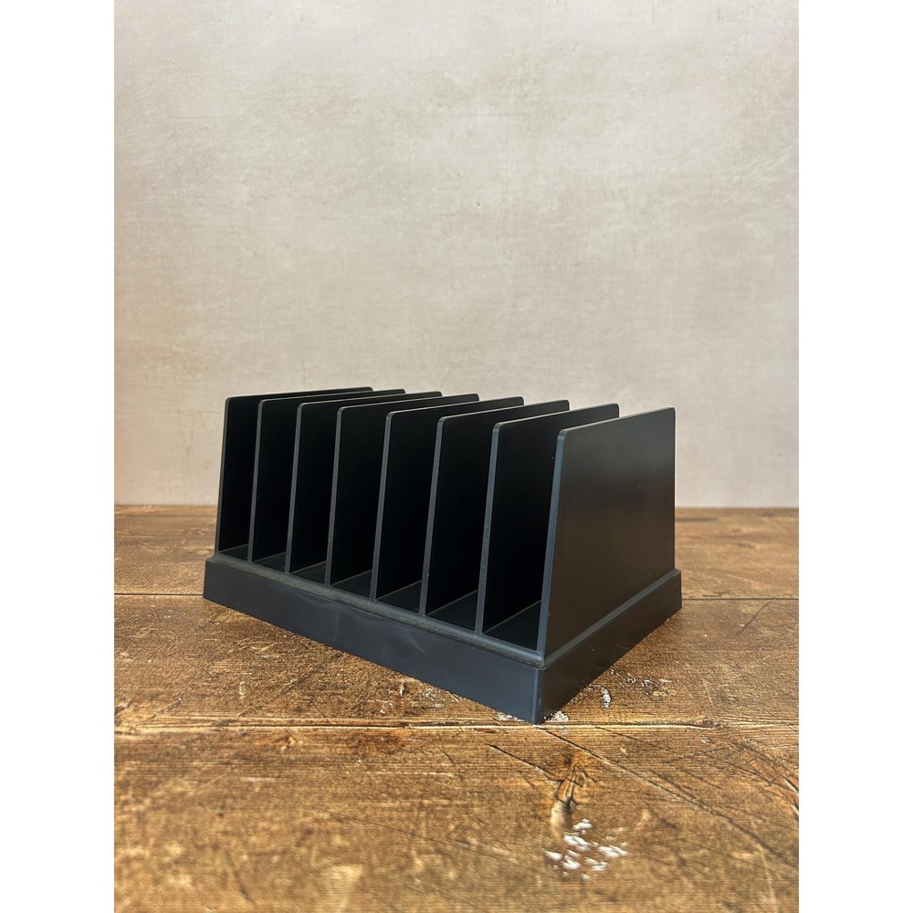 Vintage Korr Mid Century Desk Organizer - Black Letter Tray - Retro Paper Holder - Picture 4 of 13